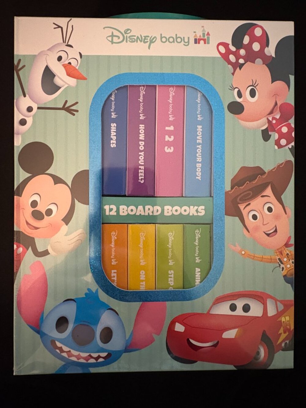 Disney Baby My First Library 12 Board Books Mickey Minnie Pixar New Sealed